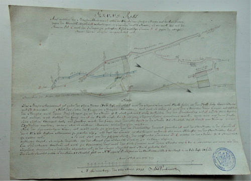 Grundriss des St.Andreaskreutzer Reviers im St.Andreasberger Revier( Harz ) von 1791